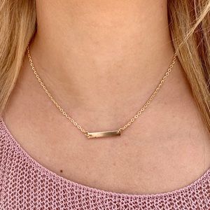 🔥GOLD BAR NECKLACE🔥DAINTY SIMPLE GOLD BAR MINIMALIST NECKLACE